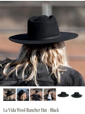 Wool Rancher Hat - Black